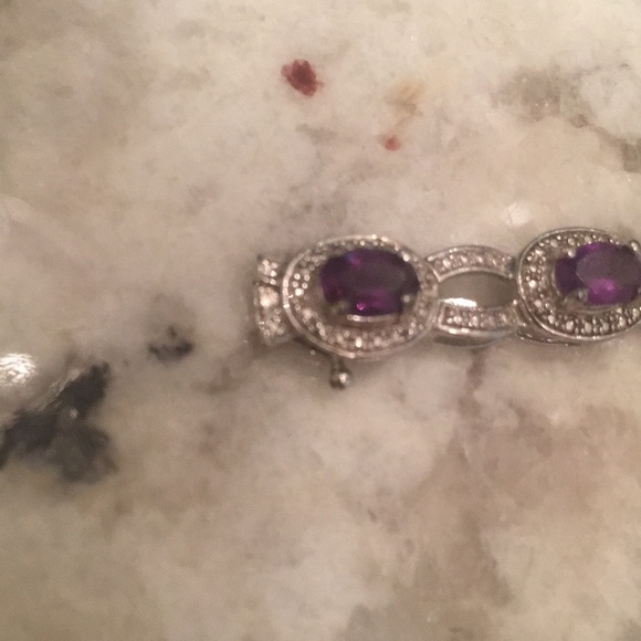 Purple and diamond bracelet - Picture 5 of 6